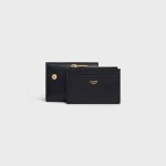 COMPACT WALLET WITH COIN TRIOMPHE IN SHINY CALFSKIN BLACK - Image 6